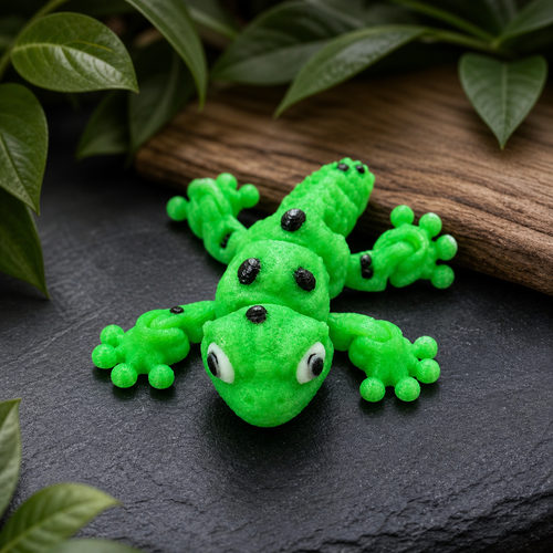 Articulated Gecko | 3D Printed Flexi | Glow in the Dark