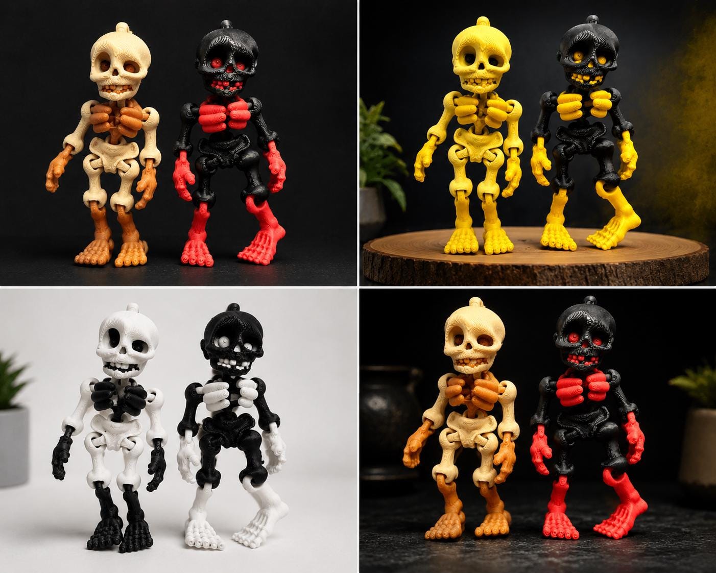Flexi Skeleton Keychain | 3D Printed