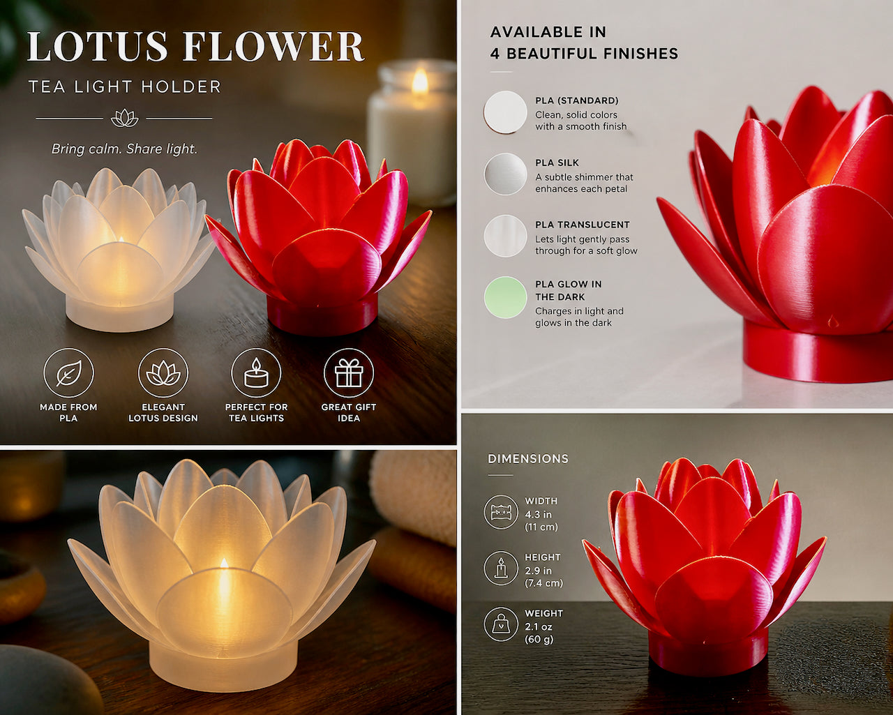 Lotus Flower Tea Light