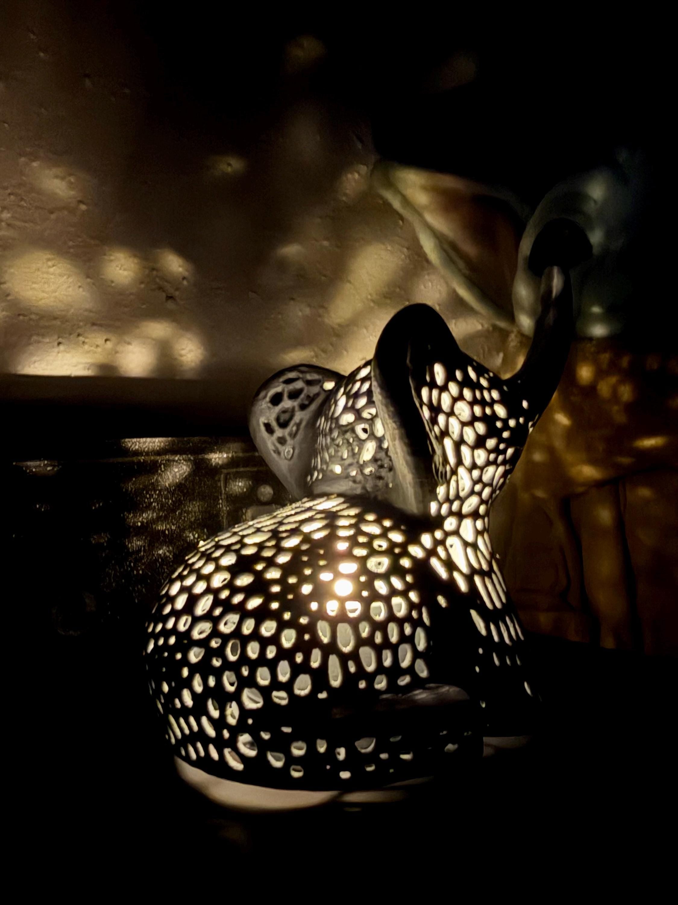 Elephant Ambient Lamp | 3D Printed Voronoi Design
