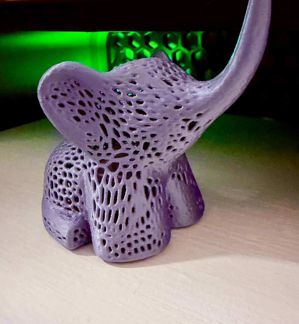 Elephant Ambient Lamp | 3D Printed Voronoi Design