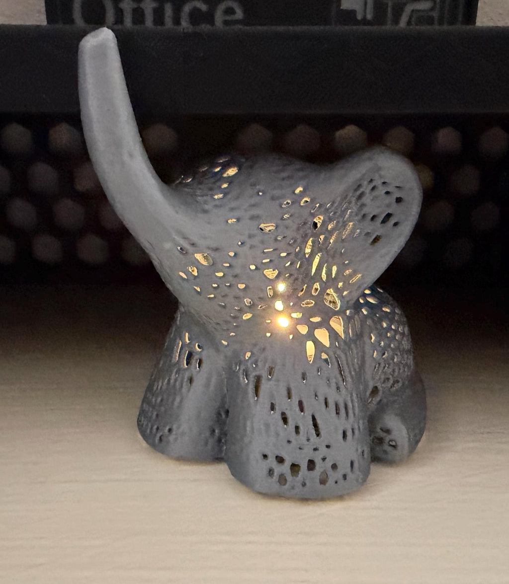 Elephant Ambient Lamp | 3D Printed Voronoi Design