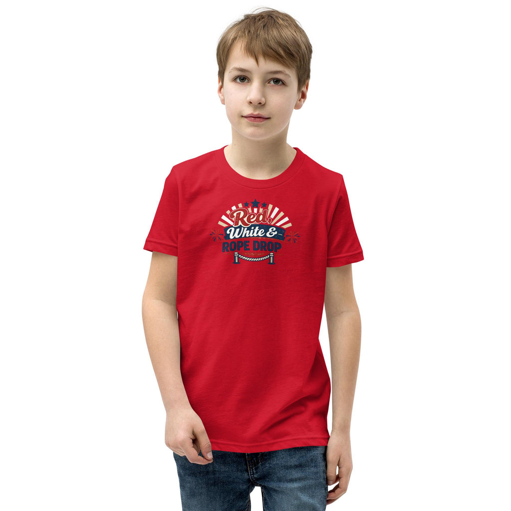 Red, White, & Rope Drop Youth T-shirt | America 250