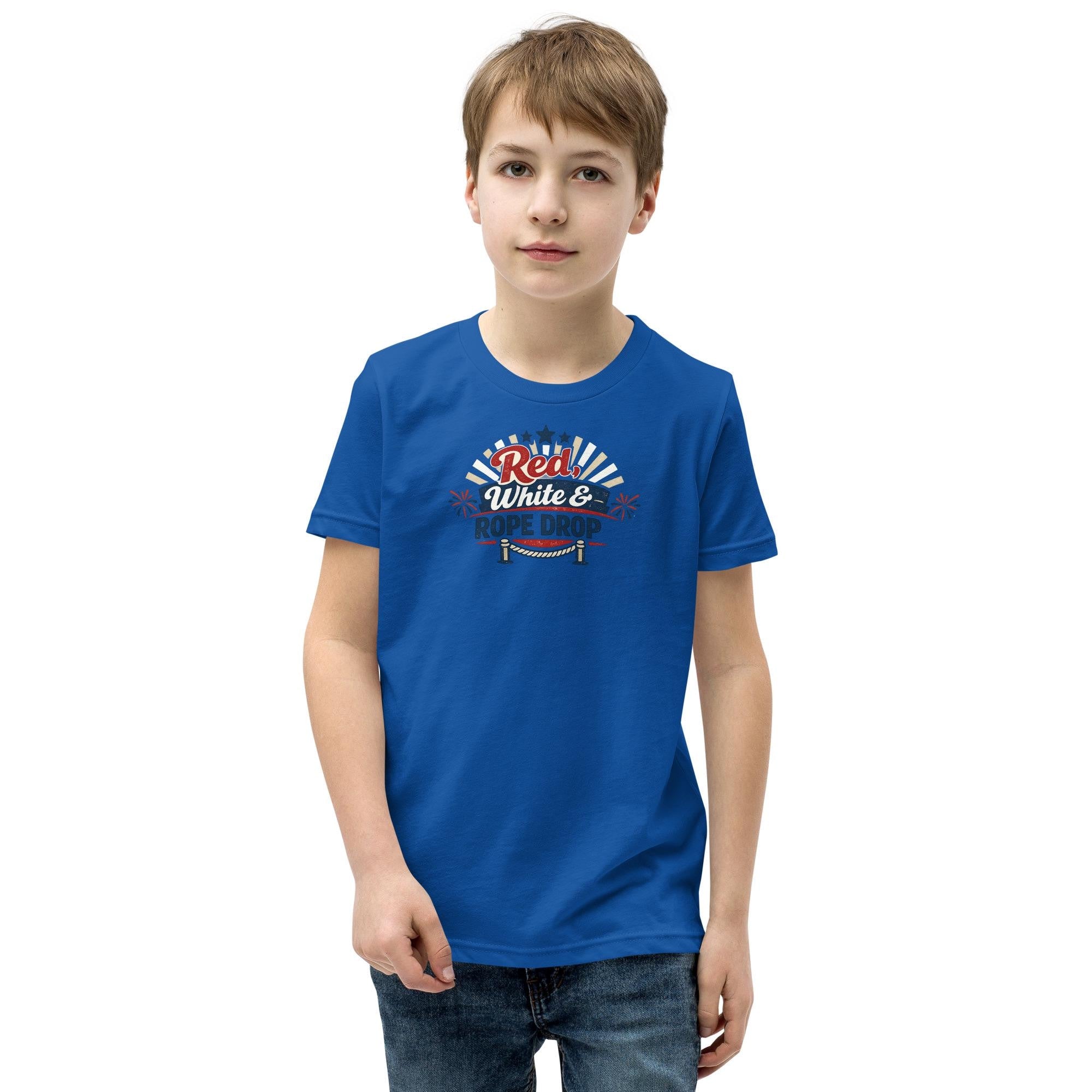 Red, White, & Rope Drop Youth T-shirt | America 250