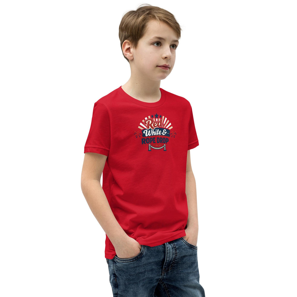 Red, White, & Rope Drop Youth T-shirt | America 250