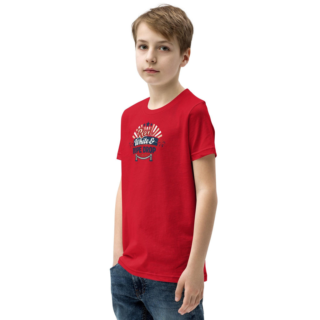 Red, White, & Rope Drop Youth T-shirt | America 250