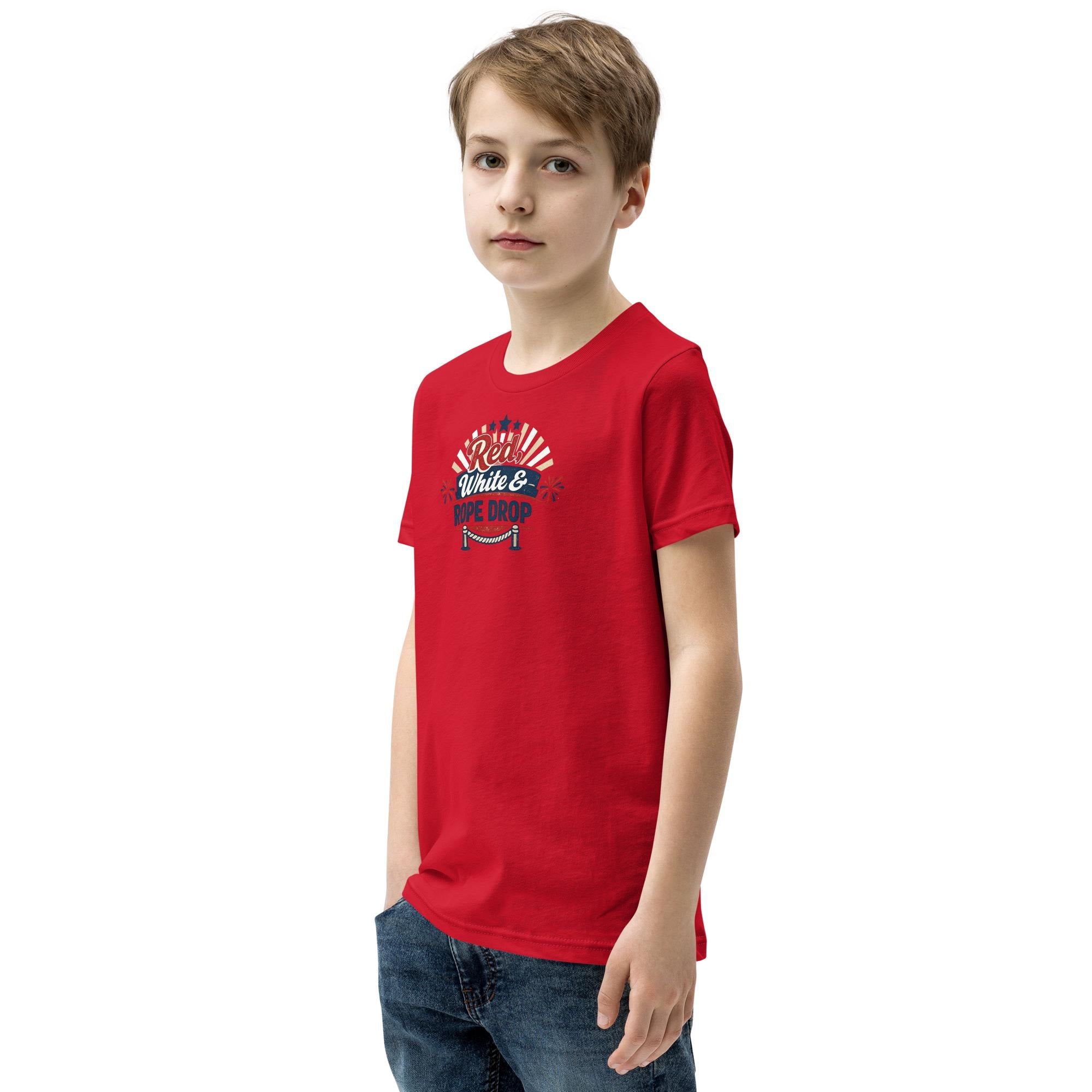 Red, White, & Rope Drop Youth T-shirt | America 250