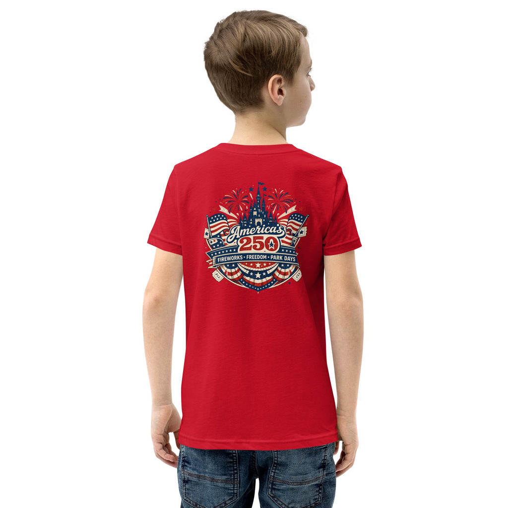 Red, White, & Rope Drop Youth T-shirt | America 250