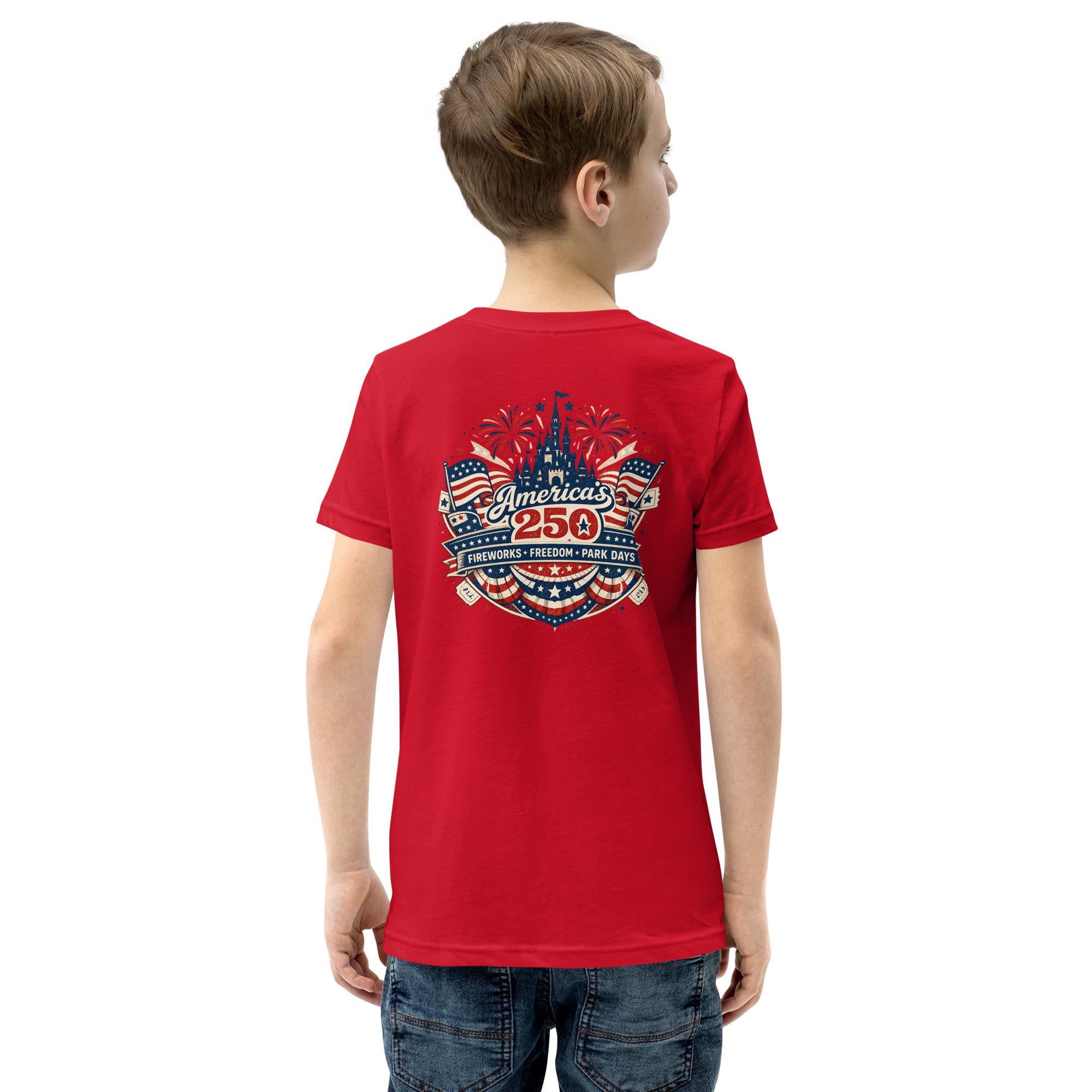 Red, White, & Rope Drop Youth T-shirt | America 250
