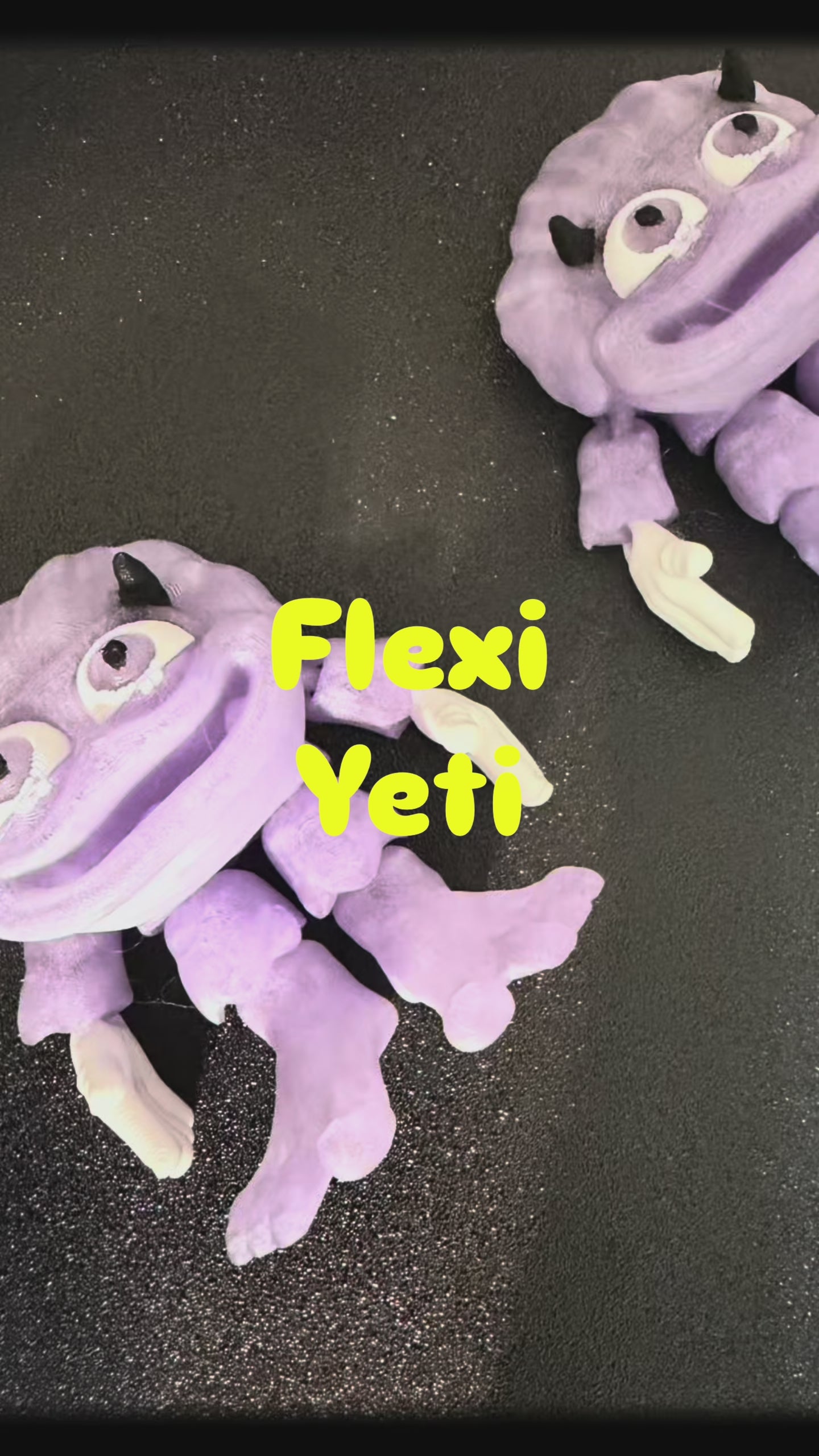 Flexi Yeti Toy – Articulated Ice Blue Monster Desk Buddy (3D Printed)